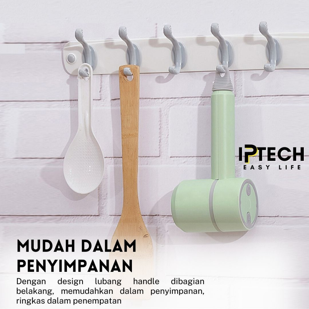 IPTECH WIRELESS HAND MIXER 3 Speed dan 2 Kepala Mixer Dengan USB Charger l Pengocok Telur l Pengocok Kue IPC03X