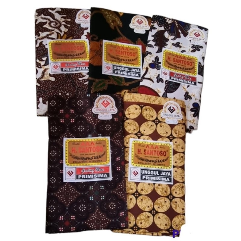 UNGGUL JAYA Jarik Kain Batik H. Santoso AAA PT. Produksi Unggul Jaya Sejahtera Warna Coklat Sogan Pu