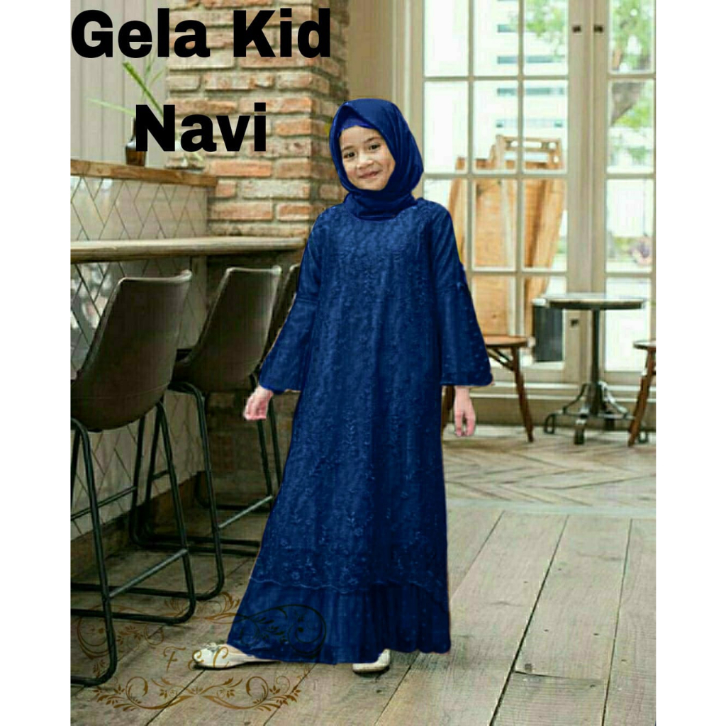 Feodora /Maxi Gela Kids /  pakaian muslim anak / gamis anak / pakaian anak perempuan / dress anak / (GOOD QUALITY)