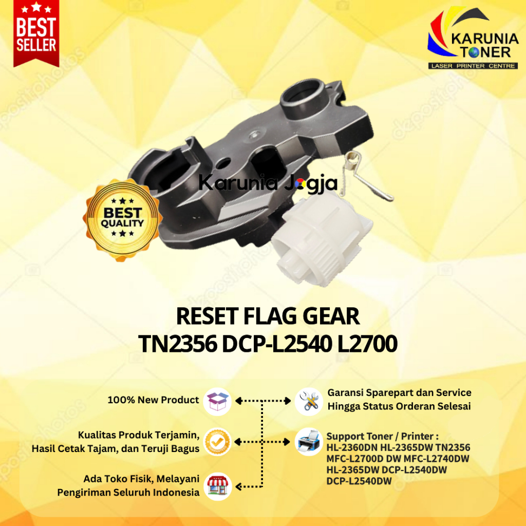 Reset Gear / Flag Gear TN-2356 TN-2306 HL-2360 HL-2365 DCP HL-2540dw MFC-L2700 MFC-L2740