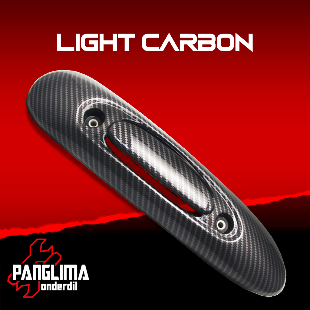 Pelindung Knalpot Hitam-Doff-Putih-Light Karbon-Black Carbon Scoopy FI-eSP K16 Hitam Cover Tutup-Penutup-Tameng Kenalpot-Muffler-Exhaust