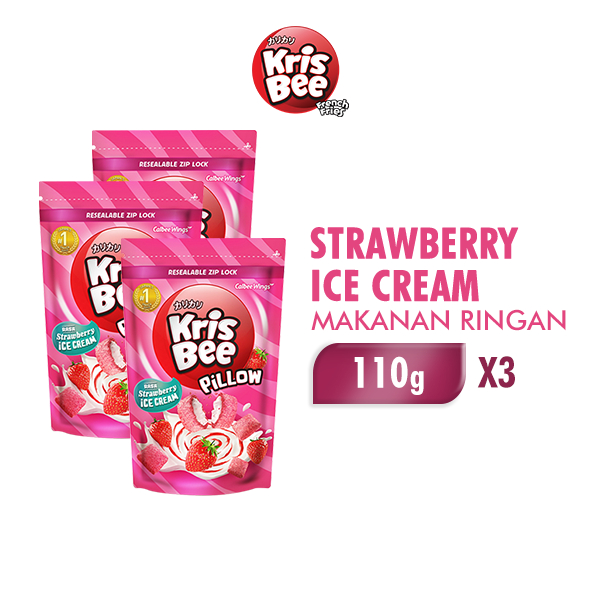 

Krisbee Pillow Strawberry Ice Cream 3x110gr