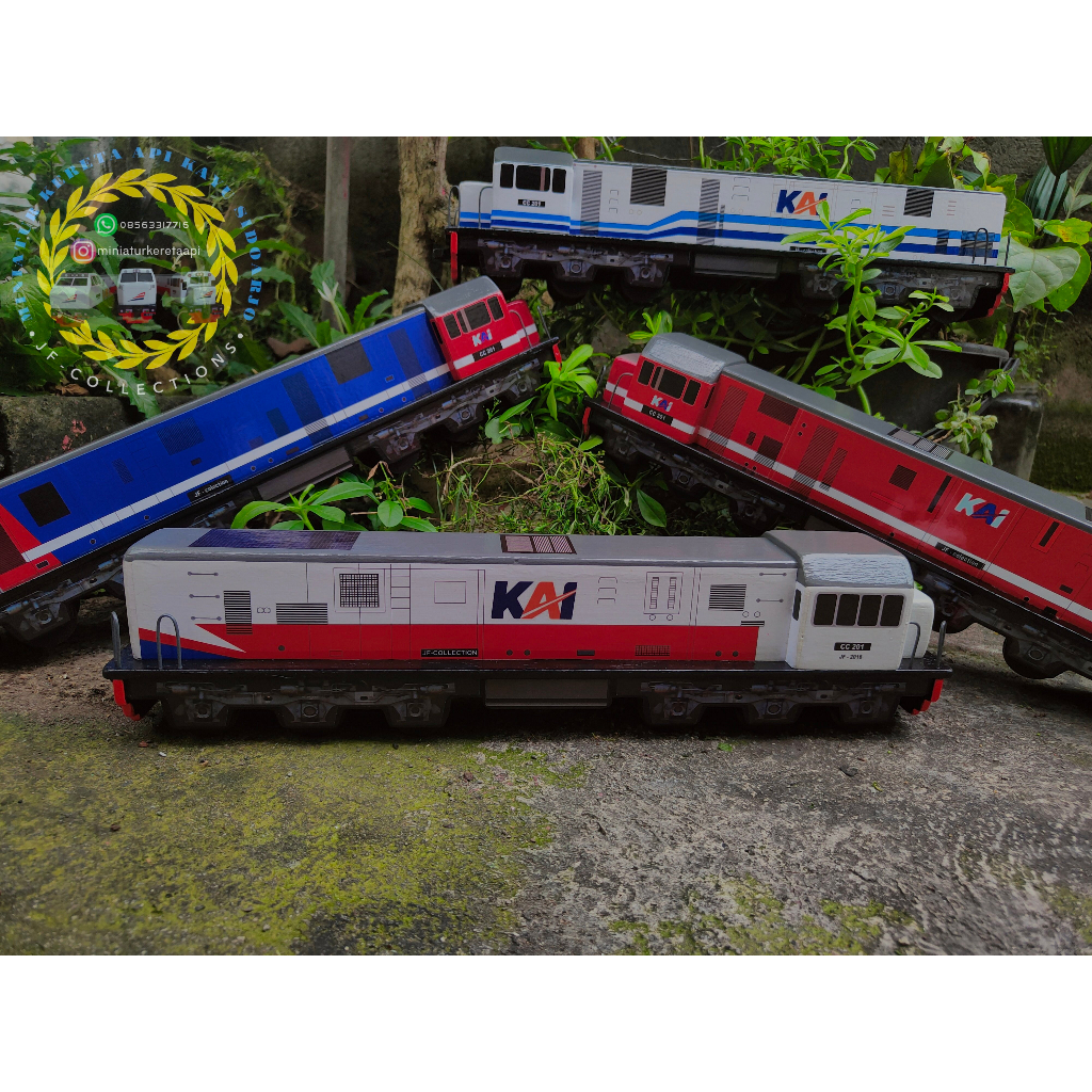 MINIATUR KERETA API KAYU SIDOARJO-LOKOMOTIF CC 201 (ALL VARIAN)