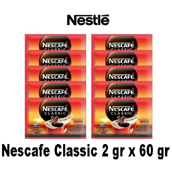 

Nescafe Classic Bubuk Kopi 2 gr x 60 Sachet