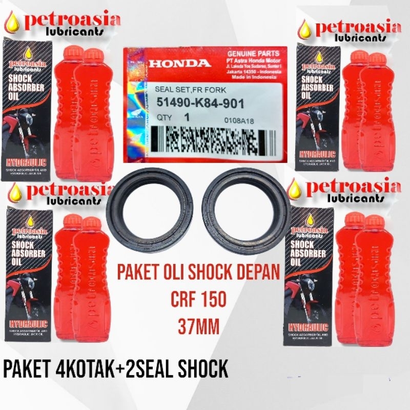 [ COD ]✓ PAKET SET SEAL SHOCK DEPAN HONDA CRF 150/USD CBR 150 K45R 2021-2023  SEAL+OLI SHOCK 4KOTAK=
