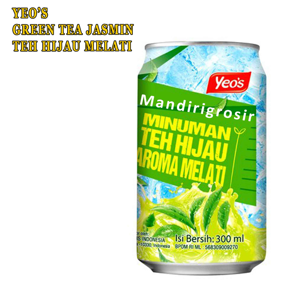 Greentea Jasmin* Yeo's* Teh hijau* Aroma Melati* 300ml