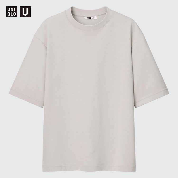 Uniqlo U AIRism Cotton Crew Neck Oversize T-Shirt