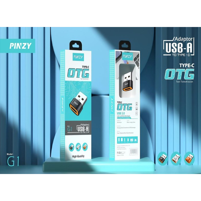 OTG PINZY G1 Fast Transmission Adaptor USB-A To TYPE-C Metal Adapter