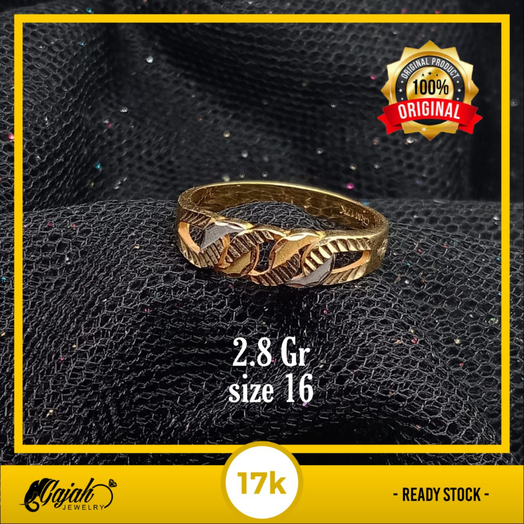 Cincin Emas 17K - 2.8 Gr Kadar 750 - 4780