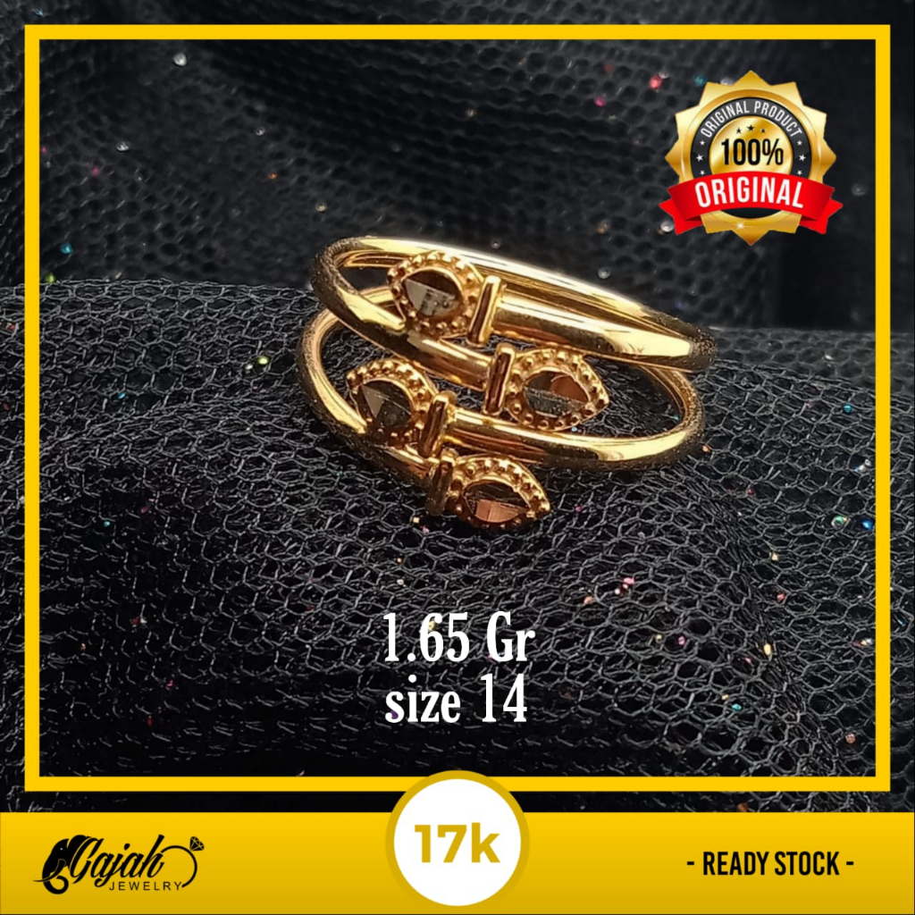 Cincin Emas 17K - 1.65 Gr Kadar 750 - 4782