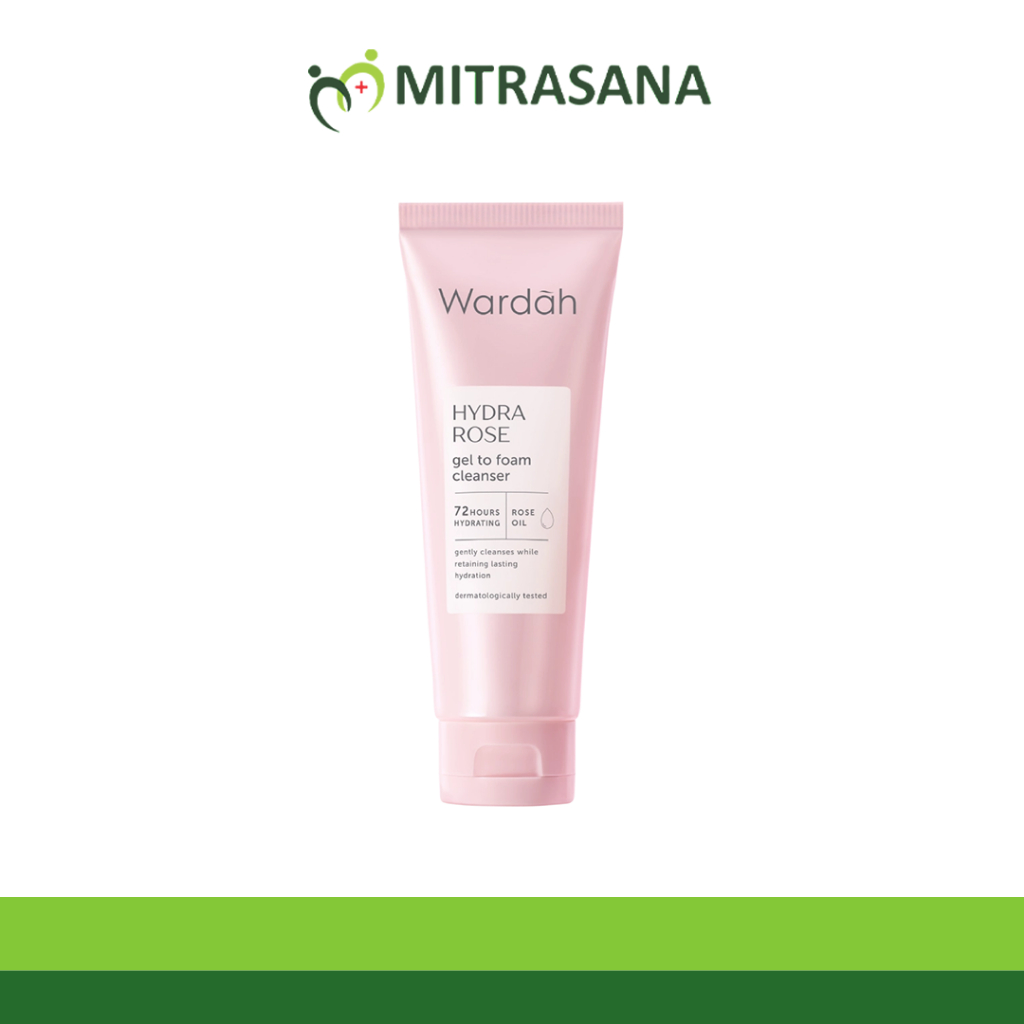 Wardah Hydra Rose Gel to Foam Cleanser 100 ml - Pembersih Wajah