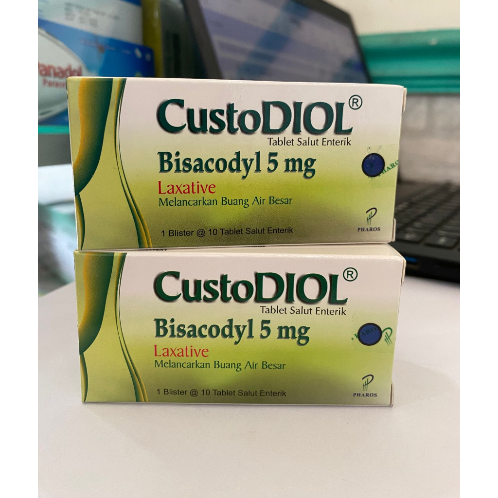 Custodiol 5mg  EC Tablet Box isi 10 Tablet - Sembelit, Susah BAB, Pencahar