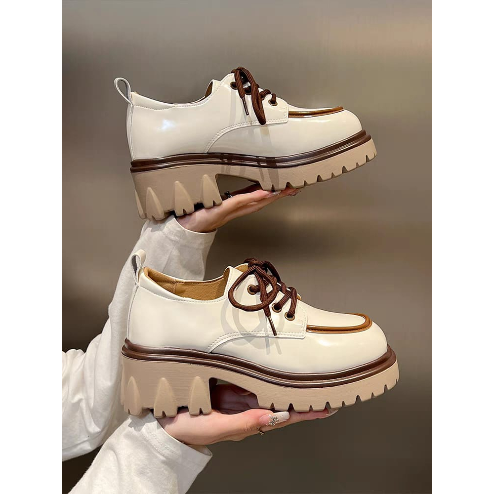 COD POS 476 Sepatu Boots Tali Model Glossy Sepatu Boots Kasual Elegant