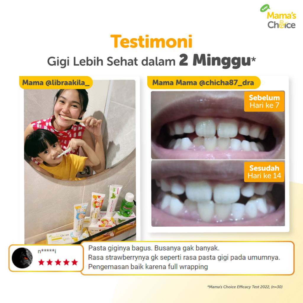 PERA722 MAMA'S CHOICE KIDS TOOTHPASTE odol PASTA GIGI MAMAS CHOICE ANAK DAN BAYI 45 GR