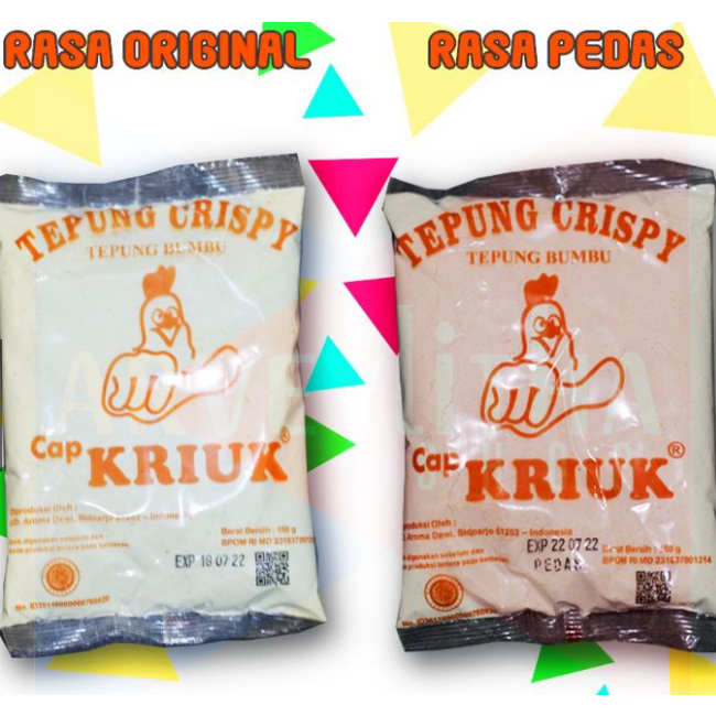 

Tepung crispy asli cap kriuk Rasa original & pedas (5 pcs)