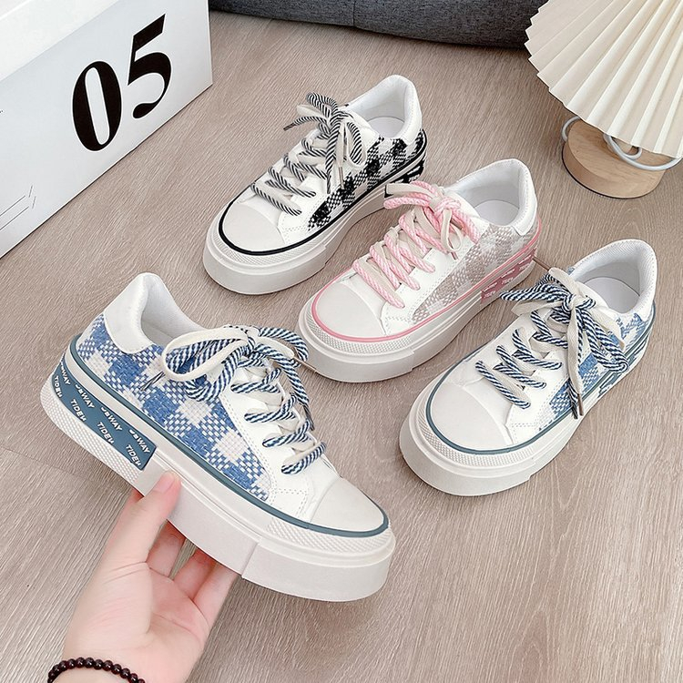 Free BOX Sepatu Sneakers Wanita Import Sepatu Kanvas Wanita Kasual Polos Tali Premium Quality Sepatu Casual Sneakers Wanita Sport Shoes T9915