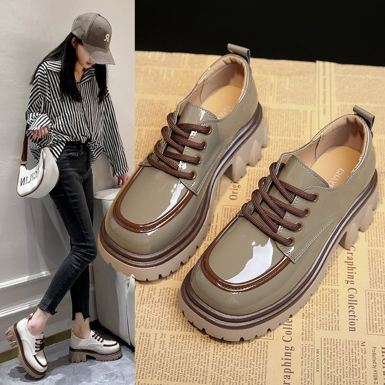 COD Sneakersdaily 476 Sepatu Boots Tali Glossy Fashion Wanita