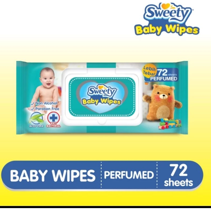 Sweety Baby Wipes Perfumed (72sheet)