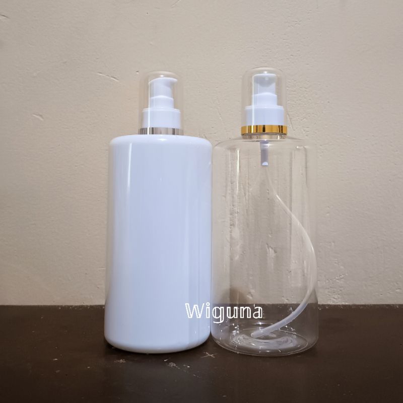 Botol Pump Treatment 500ml Full Cover / Botol Pet 500ml Tutup Treatment Pump Luxury Full Cover