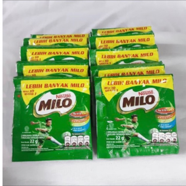 

Milo Kemasaan kecil , Milo sachet 1Renceng isi 10 gratis 1 , Harga Grosir