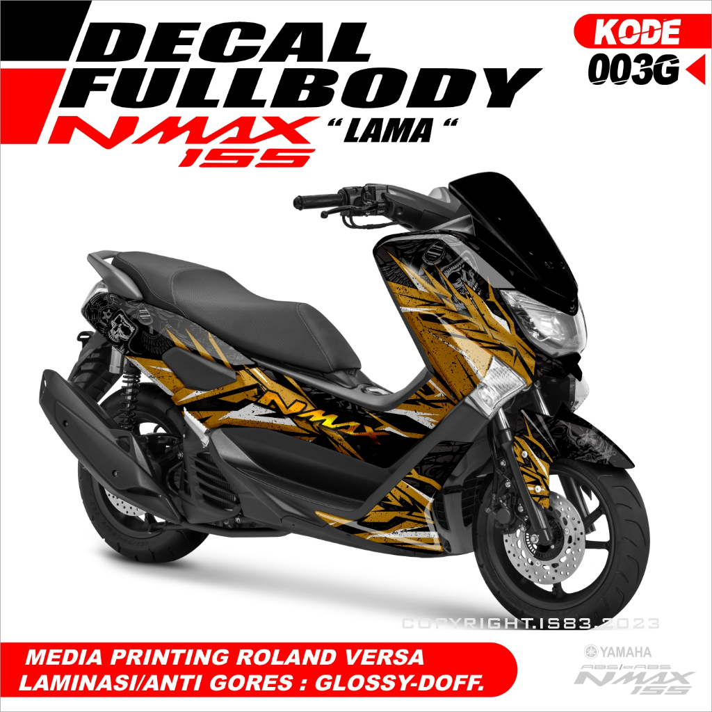 Sticker Decal Nmax OLD & ALL NEW 2015-2021 UP fullbody grafis simpel