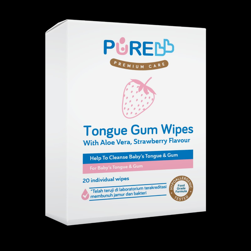 Pure BB Tongue Gum Wipes Tisu Basah Gusi &amp; Lidah Bayi 20s