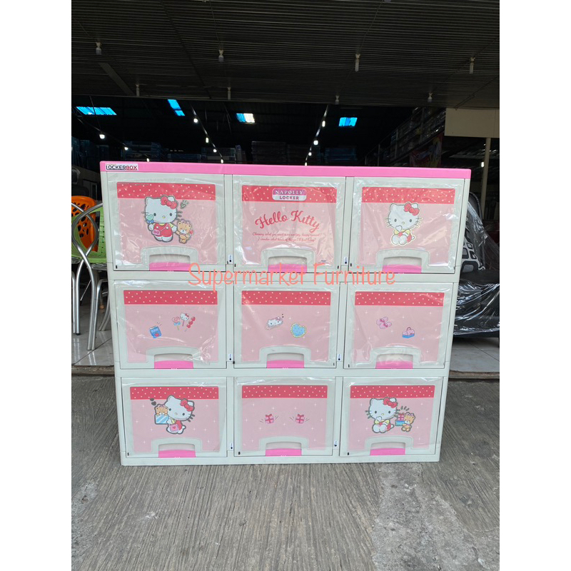 LEMARI PLASTIK LOCKER BOX NAPOLLY HELLO KITTY LEMARI ANAK