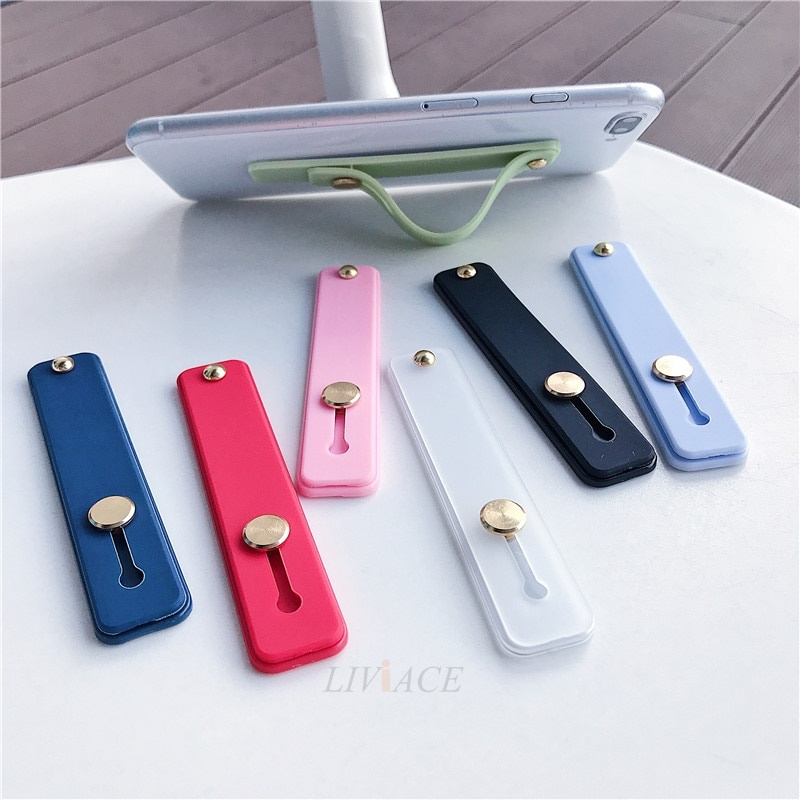 Finger Grip Hand Multiband Korean Style Sandaran HP Holder Phone Stand Griptok Bracket Universal Handphone Silikon Candy Macaron