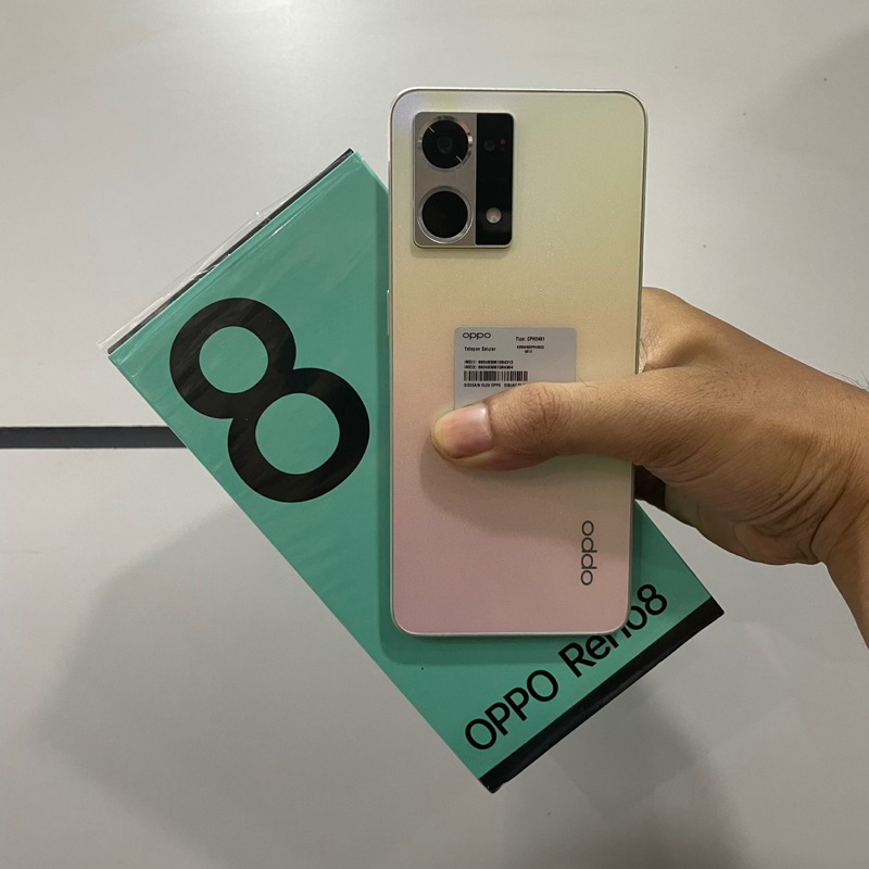 oppo reno 8 8/256gb second bekas mulus fullset original resmi