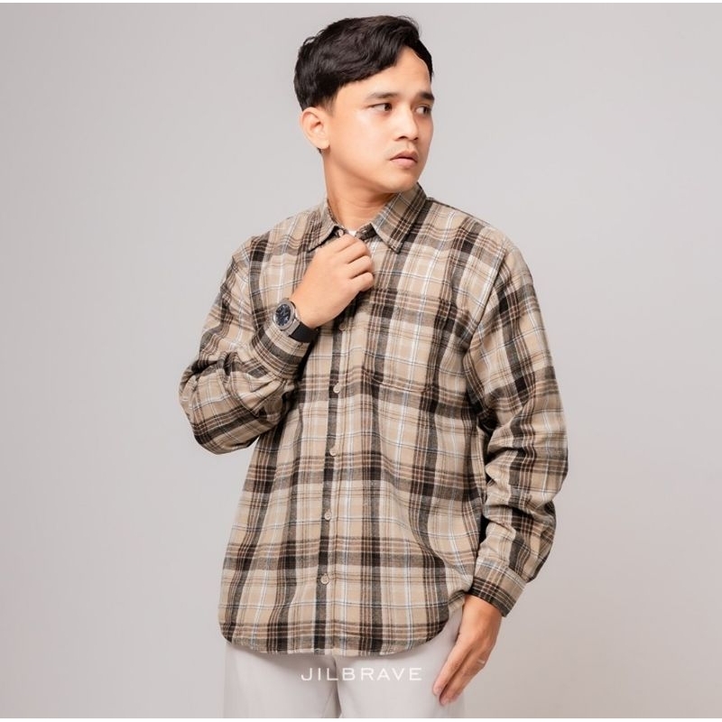 Jilbrave - Min Jae Flanel Shirt - Jilbrave Official Shop | Minjae Shirt - Faezia Offiial Shop _ Baju