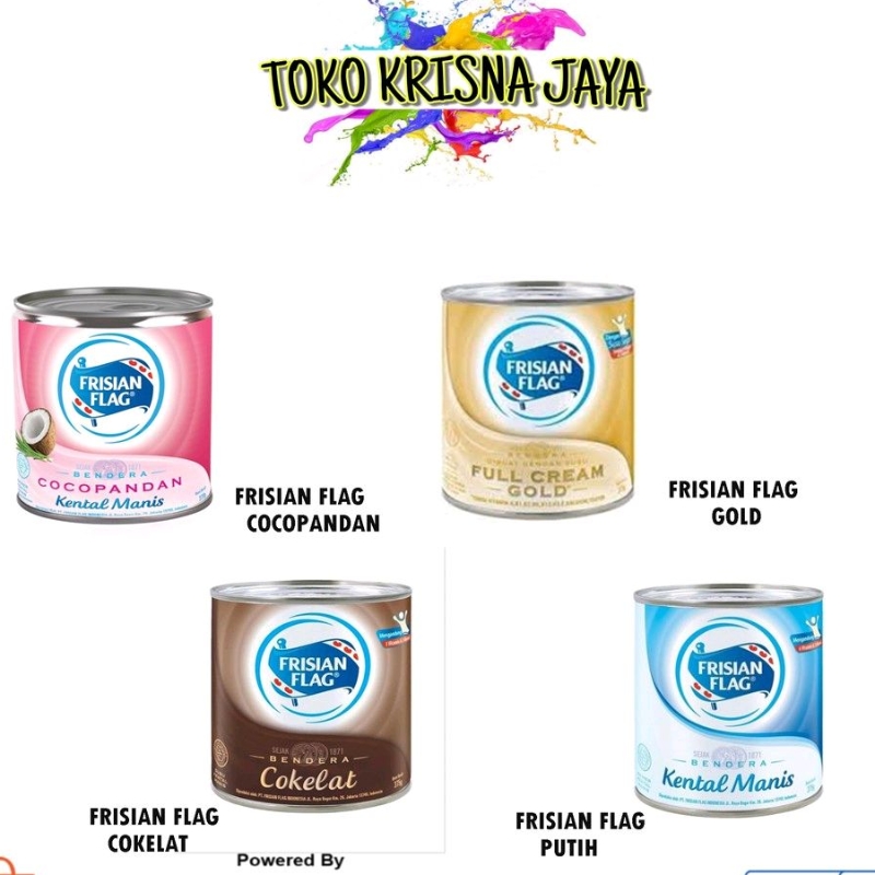 

SUSU BENDERA FRISIAN FLAG KALENG PUTIH | COKELAT | COCOPANDAN | GOLD 370 GR