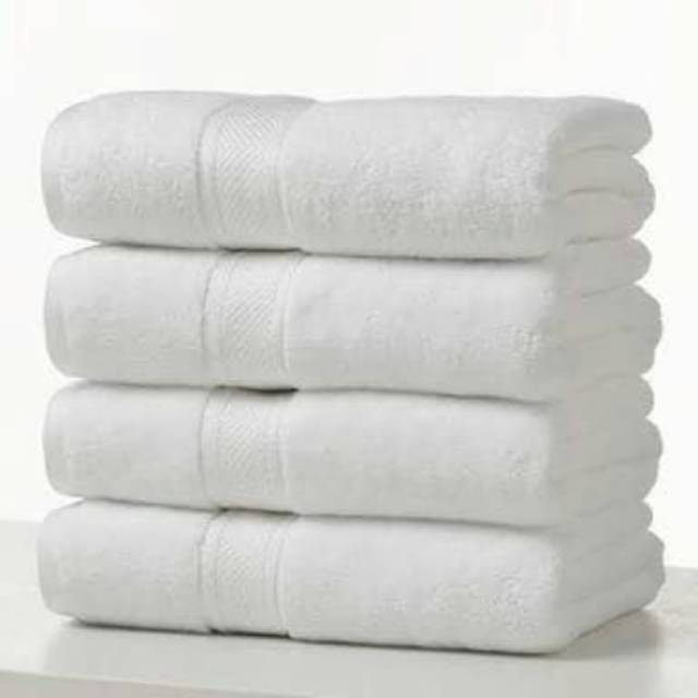 Handuk Mandi Hotel Putih Tebal Mutia Uk 70x140 Handuk Mandi Dewasa 100% Cotton Menyerap Air