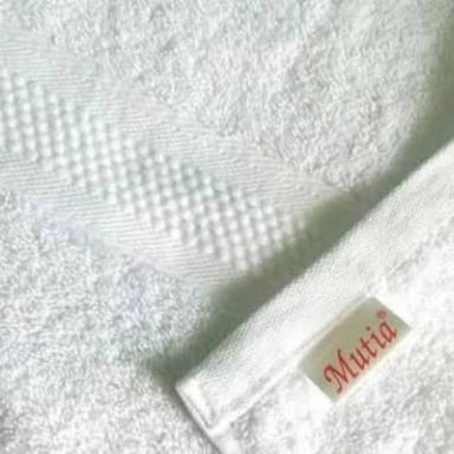 Handuk Mandi Hotel Putih Tebal Mutia Uk 70x140 Handuk Mandi Dewasa 100% Cotton Menyerap Air