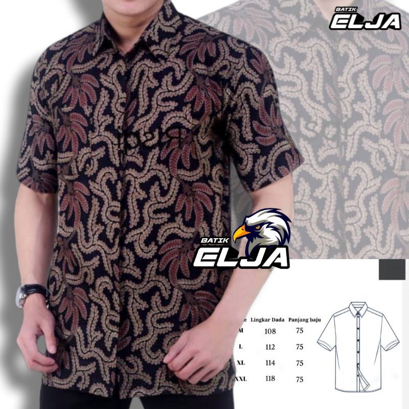 Batik Pria Premium Lengan Pendek Modern Acara Formal Dan Kondangan