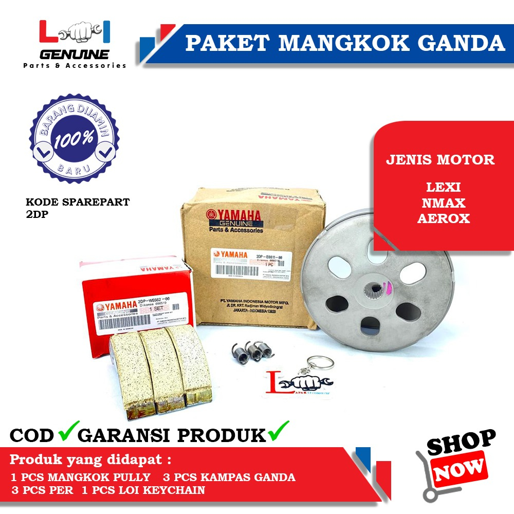 -LOI- PAKET MANGKOK PULLY GANDA SET KAMPAS GANDA NMAX, AEROX, LEXI 2DP