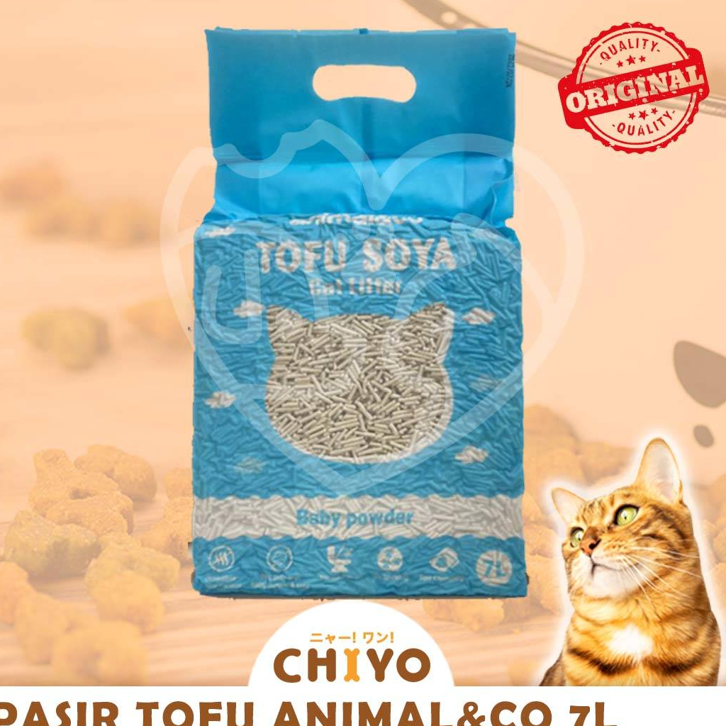 PASIR KUCING TOFU / SOYA PASIR GUMPAL ANIMAL&amp;CO 7L - PASIR TOFU 7L