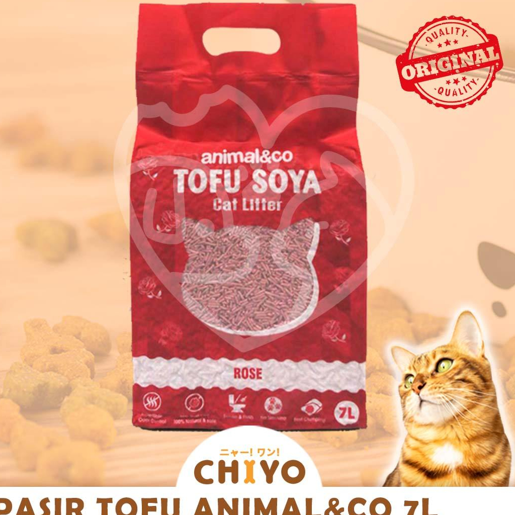 PASIR KUCING TOFU / SOYA PASIR GUMPAL ANIMAL&amp;CO 7L - PASIR TOFU 7L