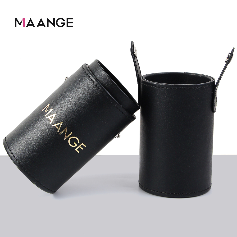 MAANGE 10Pcs profesional Brush make up Set gagang kayu rambut sutra mikrokristalin Lembut dengan Tas Ember 5974
