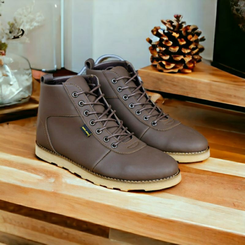 JOEBARA Sepatu Boots Pria Klasik Casual Kerja Outdoor Fashion Kulit Doff