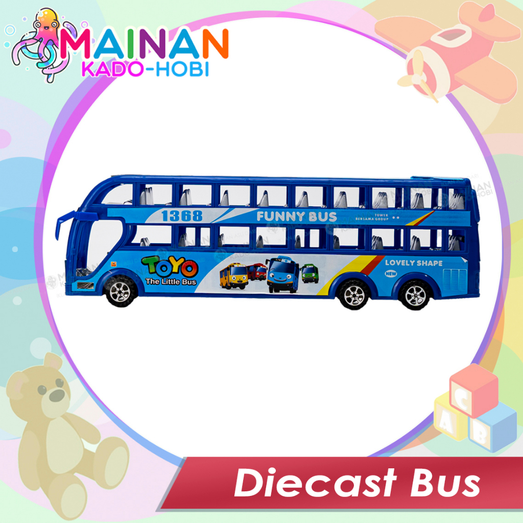 HADIAH ULANG TAHUN MAINAN MINIATUR ANAK DIECAST BUS TAYO MOBIL