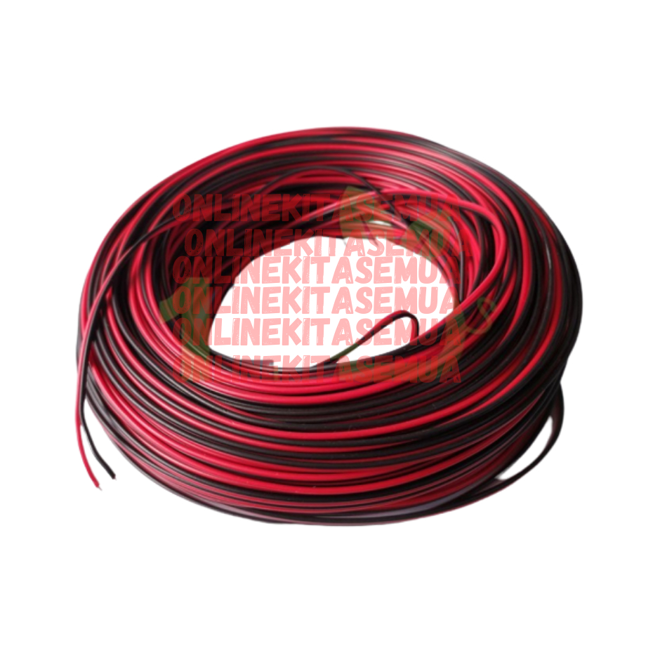 Kabel Led Strip NYZ 2x14 Merah Hitam Electron 100meter Full