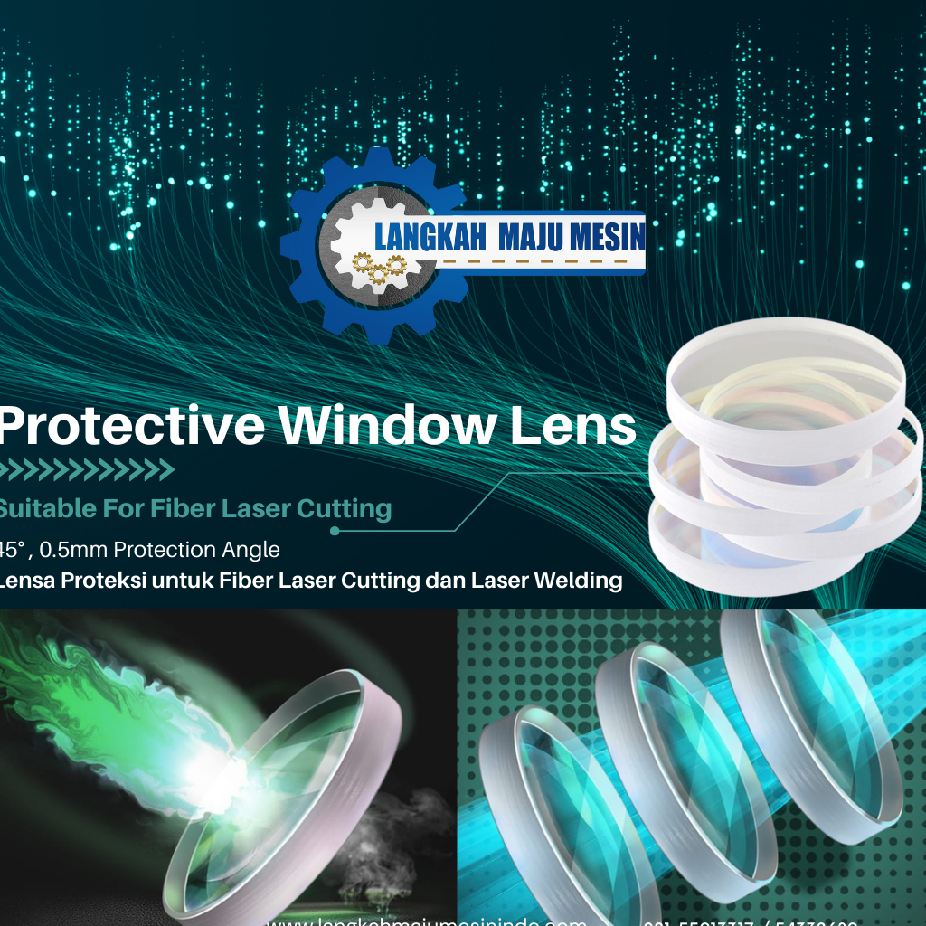 Protective Window Lens for Fiber Laser Cutting Lensa Laser Cutting - Lensa Laser Welding - Lensa Mesin Laser Fiber