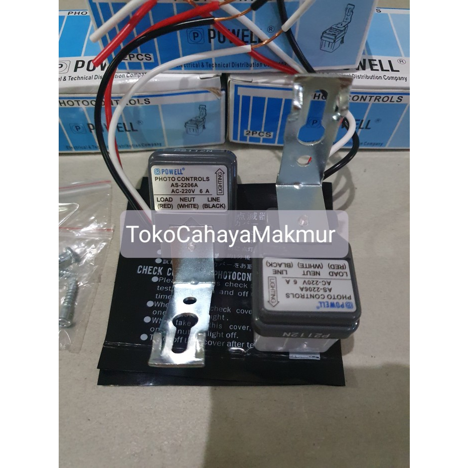 Photocell / Fotocell / Fotoswitch 6A Sensor Cahaya Otomatis Powell