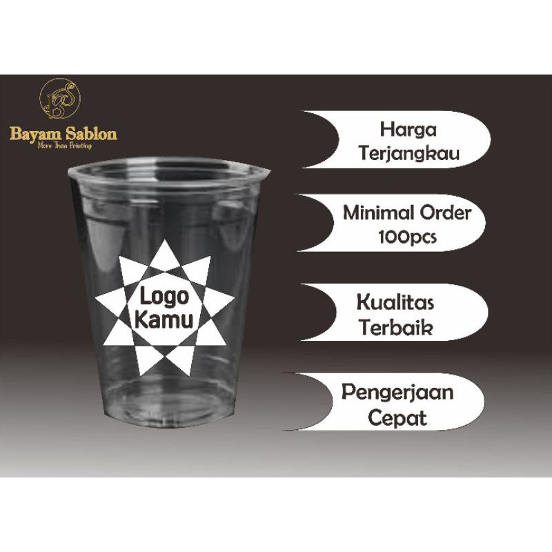Sablon Cup Starindo Oval 22oz (minimal order 1000pcs)