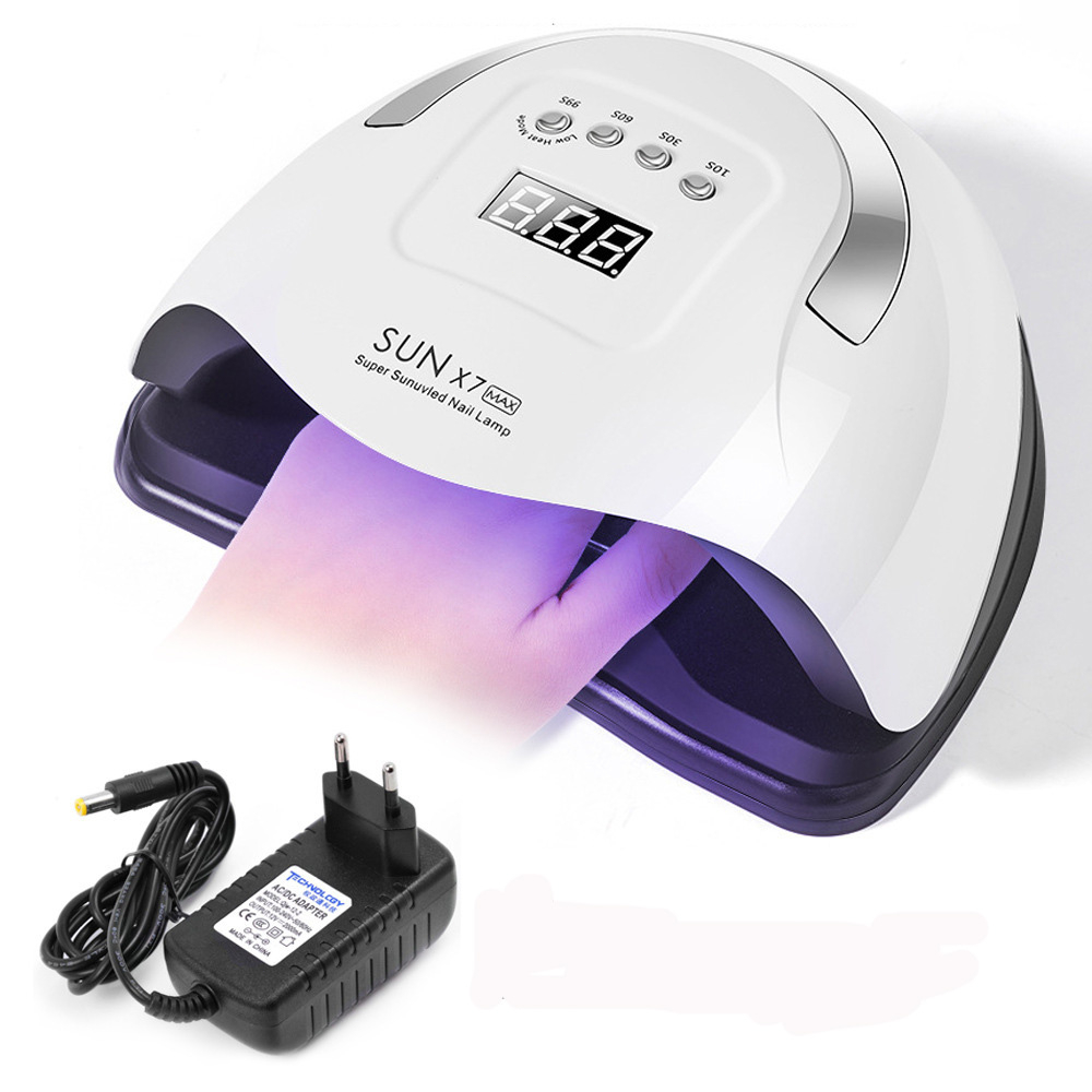 SUN X7 MAX 180W 57Leds Dalam Full Hitam Lampu Pengering Kutek Gel Led UV Nail Lamp Alat Pengering Kutek Gel