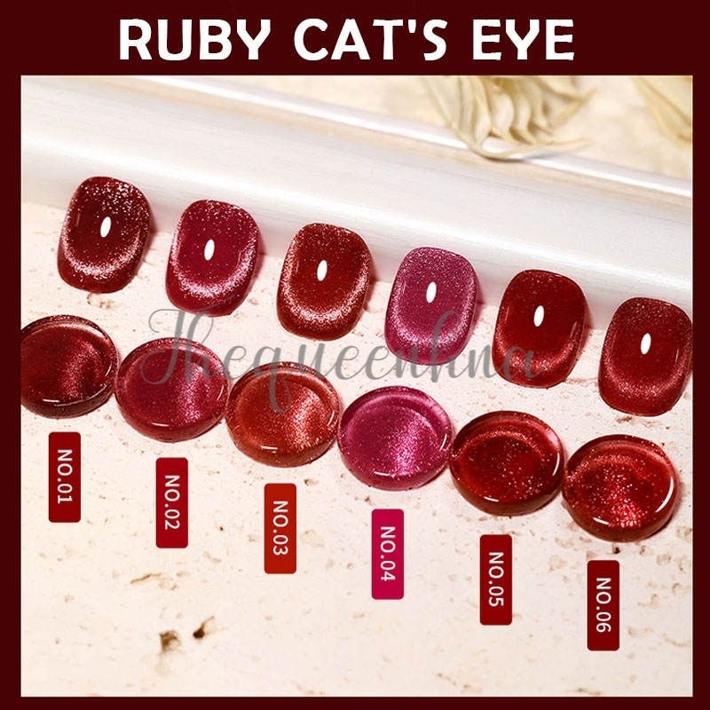 DEAR 15ml RUBY CAT EYE PREMIUM UV LED 3D Cat Eye Series Gel Polish Kutek DEAR Uv Led Soak Off Gel Polish