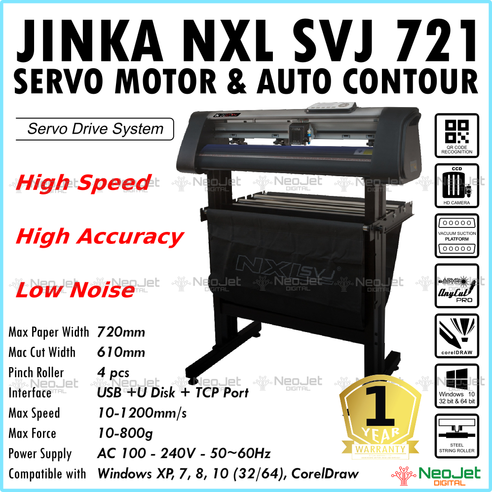 

Mesin Cutting Sticker Stiker Jinka NXL SVJ 721 Motor Servo Dinamo Auto Contour 60 cm