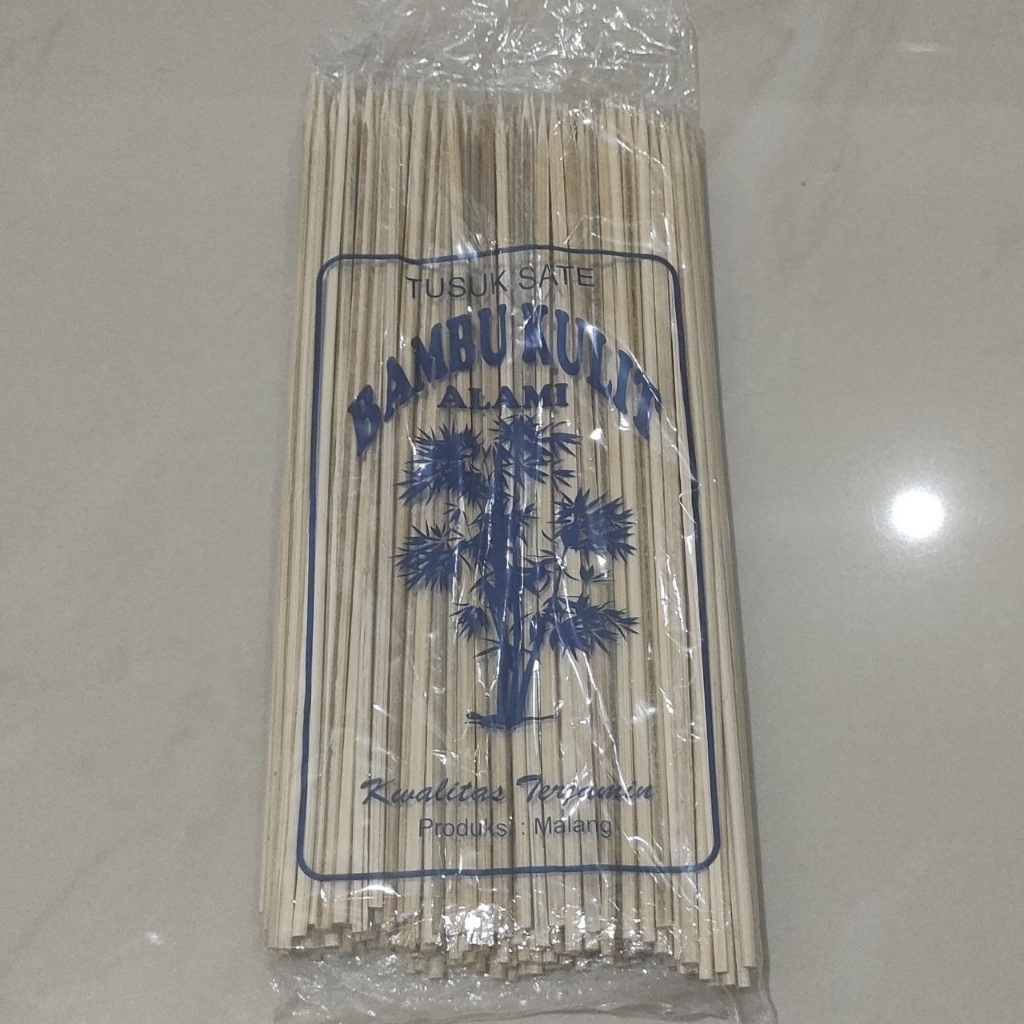 Tusuk Sate Panjang 22 cm | Tusuk Sate Panjang cap Bambu Alami