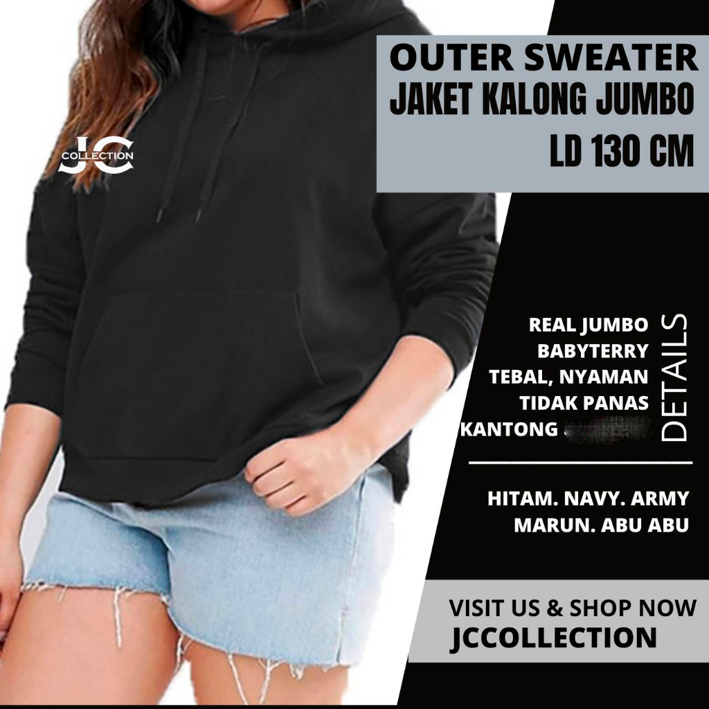 Sweater Polos Jumbo Jaket Wanita BIG SIZE Mimie 3XL - JCCollections