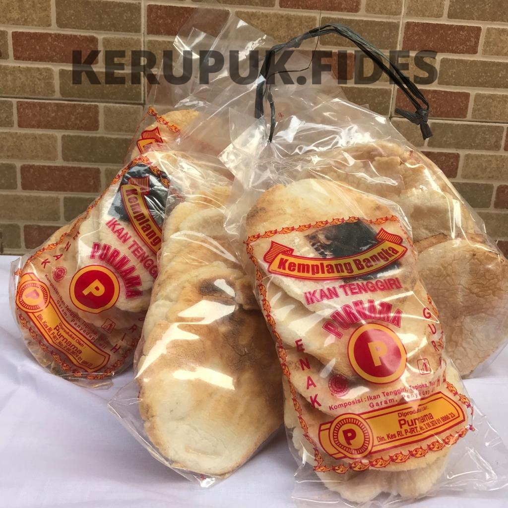 

Kerupuk Kemplang Bangka Merk Purnama - Isi 5 Pcs Pedas Gurih Enak